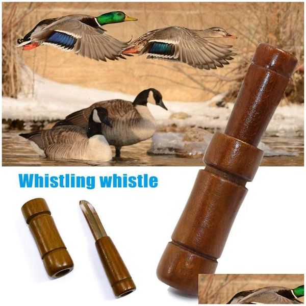 Andere Sportartikel Andere Sportartikel Wood Duck Hunting Call Whistle Stockente Buck Dog Whistles Tool 55 B2Cshop Drop Delivery Sport Dhivd