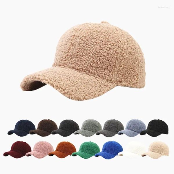 Ball Caps Unisex Männer Casaul Lambwool Sport Cap Winter Frauen Warme Baseball Trucker Hüte Snapback Gorros Hip Hop