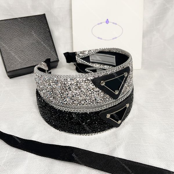 Moda cheia de diamante headbands feminino triângulo faixa de cabelo headwear corrente de cristal pressionado cabeça argola acessórios de jóias de cabelo