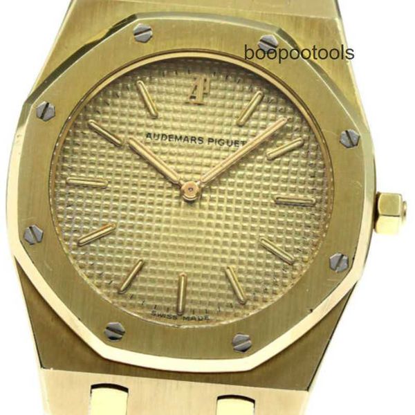 İsviçre Lüks Saatler Otantik Audema Pigu WatchLuxury Saatler Audema Pigue Mekanik Hareket Otomatik Bilek Swatchesroyal Meşe K18yg Altın Dial Quart Ulpk