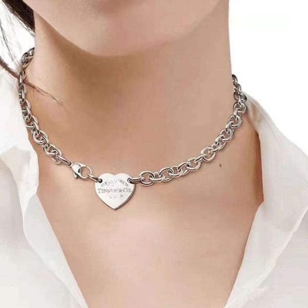 Buchstabe T Anhänger Anhänger T Halsketten Iff Halsketten Lock Head Pearl Thick S Sier Herzkette Double Clavicle Choker Großhandel Designer-Schmuckketten hick ier s