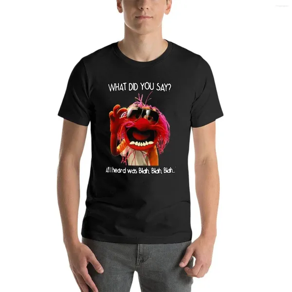 Herren-T-Shirts „What Did You Say All I Heard Was Blah“, Animal Muppet, Oversize-T-Shirt, lustige Herrenbekleidung, kurzärmelig, Streetwear, groß