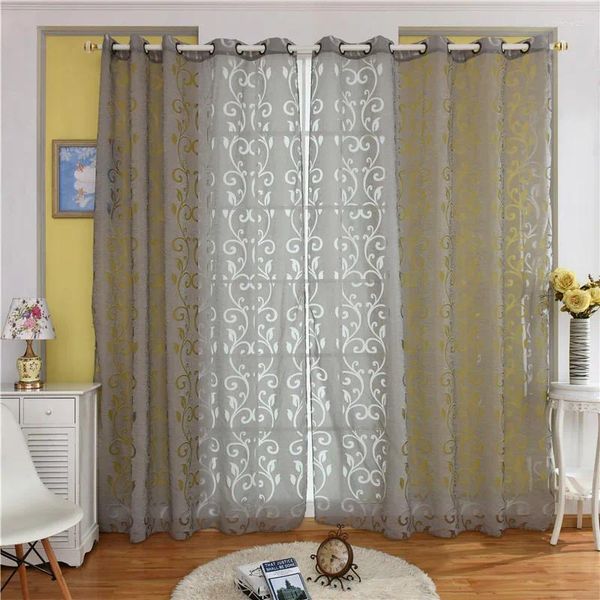 Cortina floral de luxo estilo moda semi-blackout cortinas janela da cozinha sala estar painel jacquard tecidos porta creme branco