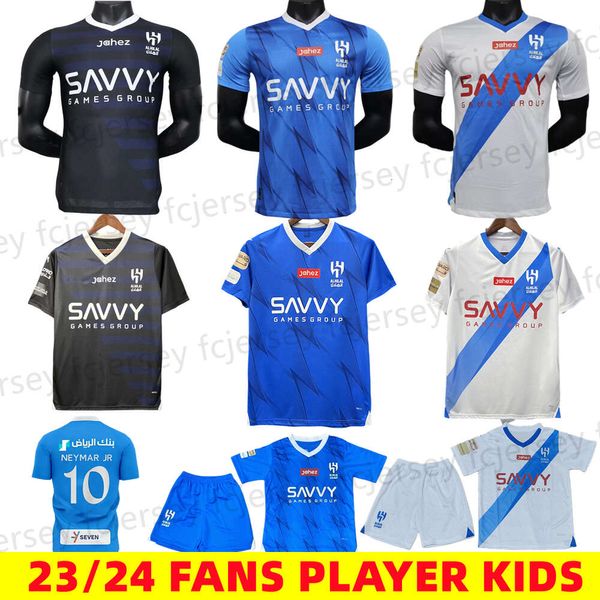 23 24 NEYMAR JR MALCOM Al Hilal SFC maglie da calcio NEVES SERGEJ VIETTO KOULIBALY LGHALO KANNO maglia da calcio casa uomo kit bambini uniformi