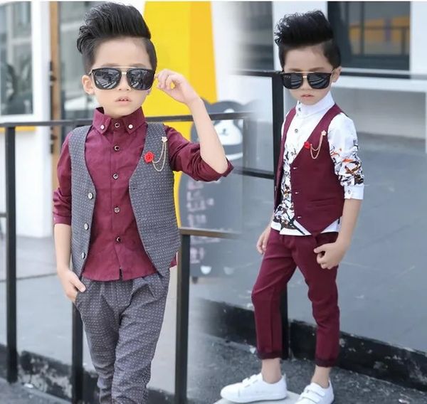 Suits Marka Boys Suit Erkekler İçin Resmi Düğün Takımları En İyi Kalite Nazik Polka Dot Takım Çocuk Düğün 231213