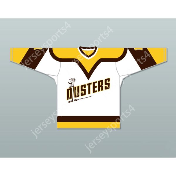 Personalizado DUSTERS BRANCO RICK BINGHAMTON BROOME HÓQUEI JERSEY NOVO Top Costurado S-M-L-XL-XXL-3XL-4XL-5XL-6XL