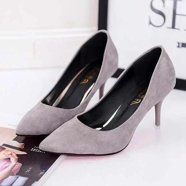 Scarpe eleganti Primavera/Estate Plus Size Donna Tacco alto in pelle verniciata Décolleté da donna sottili a punta sexy