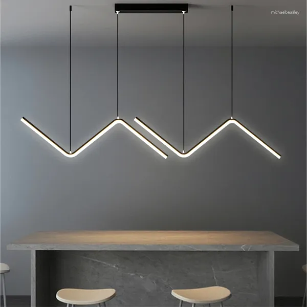 Lâmpadas pingente minimalista luzes led ouro preto pendurado lustres sala de estar restaurante cozinha escritório decoração casa suspensão lustre