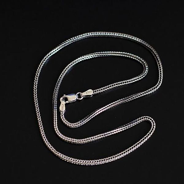 1 6mm 925 Sterling Silber Fuchsschwanz Kette Halskette Modeketten Männer Frauen Schmuck Halskette DIY Zubehör16 18 20 22 24 26 Zoll241D