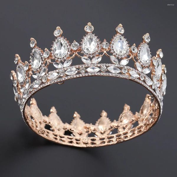 Bandanas Tiara Crown Women Diadess Göttin Kopfstückhaarzubehör Mädchen Hochzeit PO