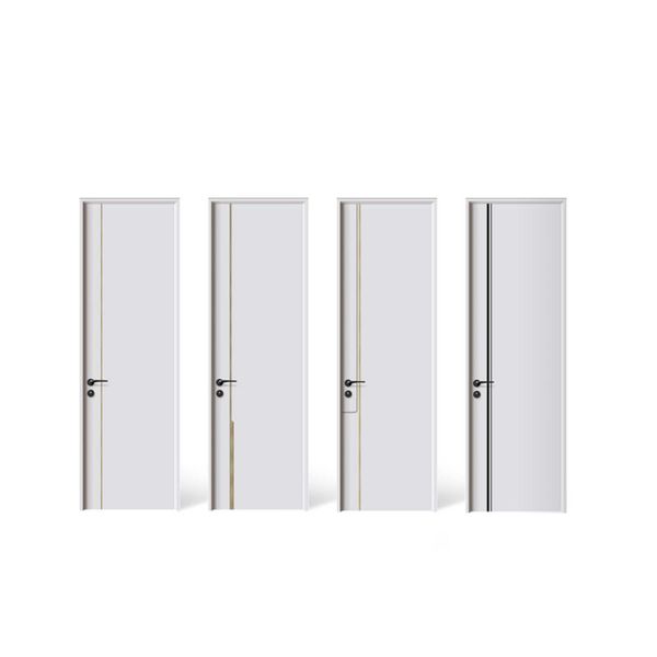 Novas portas de madeira modernas e minimalistas personalizadas, portas pintadas compostas silenciosas internas