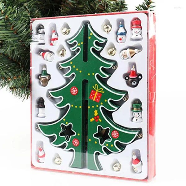 Weihnachtsdekorationen, Mini-Tischbaum aus Holz, kleine Bäume, Dekor, Ornamente, Geschenke, Dekoration
