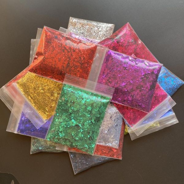 Glitter de unha 50g/saco de preço lantejous lantejounos metálicos brilhantes em massa