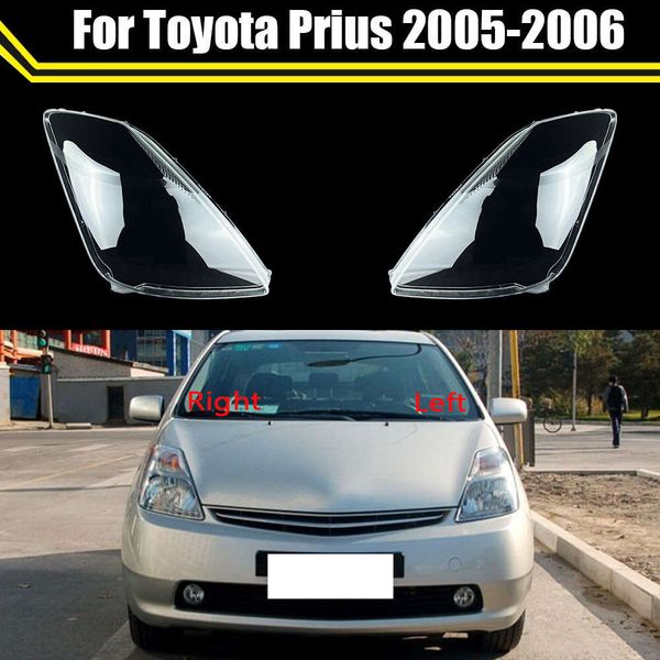 Frente auto cabeça luz tampas farol capa de vidro escudo da lente do farol caso abajur transparente para toyota prius 2005 2006