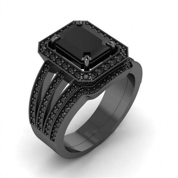 Victoria Wieck Vintage Modeschmuck Paarringe 925 Sterling SilberSchwarze Goldfüllung Princess Cut Multi Topas CZ Diamant Braut282V