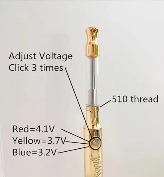 Bateria original de juntas de latão, 900mah, 510 fios, 30 peças de bateria, display 3.2v-4.1v, madeira dourada e aço, cores misturadas