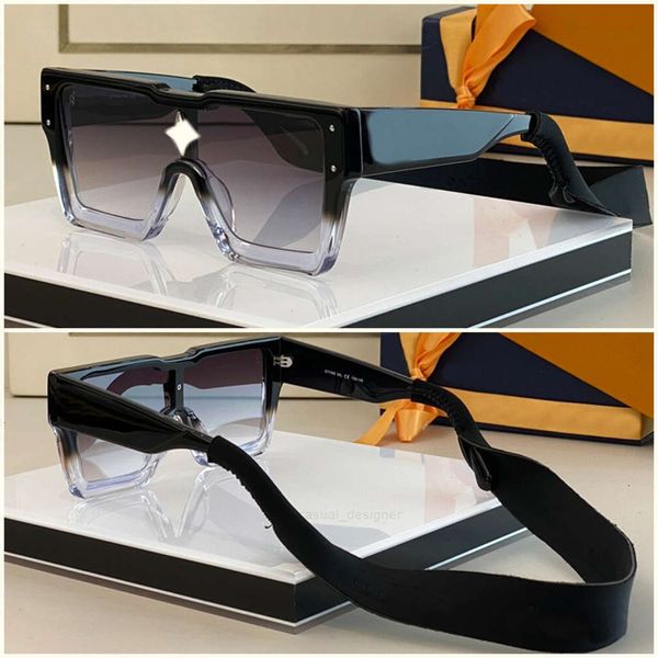 Óculos de sol Designer para copos de ciclone masculinos Black Z2188 Z1790 Quadro quadrado vintage Romboid diamão Louisely Purs