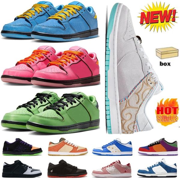 Scarpe da corsa Low Bubbles Red Gun Panda Orange Lobster J-Pack Shadow Crenshaw Skate Club Fragment Mostro dai capelli blu Design Sneakers casual da donna Alta qualità da uomo