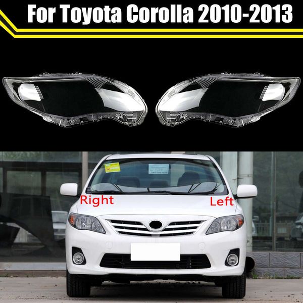 Protetor de lente de vidro do farol do carro capa sombra escudo auto transparente luz habitação lâmpada para toyota corolla 2010 2011 2012 2013