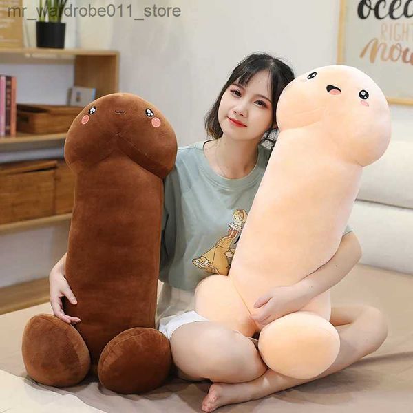 Plüschpuppen 90 cm Umarmung Penis Plüsch Langes Kissen Sexy Weiches Gefülltes Lustiges Kissen Kawaii Simulation Plüschtier Schöne Puppe Freundin Geschenk Q231215