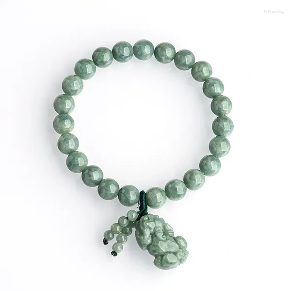 Strand natural a-grade jade trazendo riqueza pixiu pulseira feijão semente moda feminina mão jóias ware