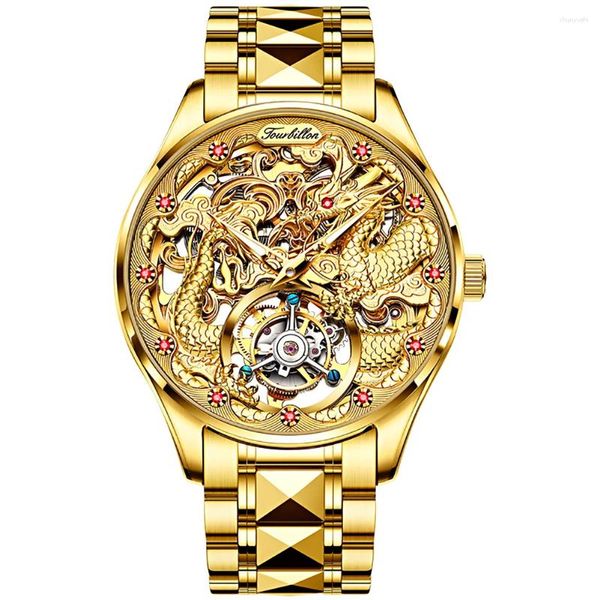 Armbanduhren 2023 Marke Tourbillon Uhr Männer Automatische Mechanische Saphir Spiegel Luxus Business Armbanduhr High-end Top Geschenk Mann Uhr