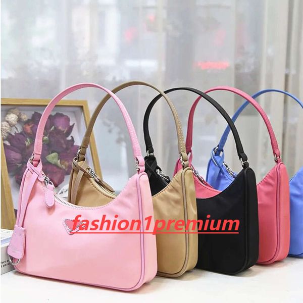 Designer-Leder-Unterarm-Rosa-Tasche für Frau Großhandel Luxurys Handtasche Damen Herren Nylon Mode Messenger Umhängetasche Clutch Tote Umhängetaschen