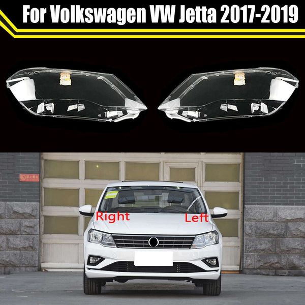 Per VW Jetta 2017 2018 2019 Faro Paralume Trasparente Faro Borsette Copertura Lente di Vetro Accessori Auto