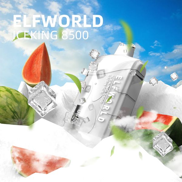 Elfworld Iceking 8500 Elf Mary Lost I Wape Pen Bar Crystal Raz Ca6000 9000 10000 12000 Светодиодный цифровой дисплей Умный одноразовый стартовый набор Оптовый дистрибьютор кальянов