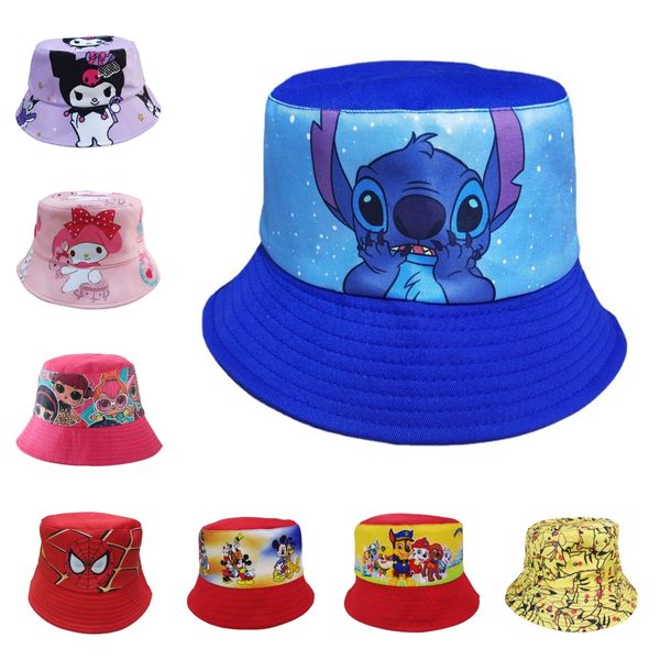 Cappello da pescatore per bambini Cappello da cartone animato di design del fumetto Cappello da esterno Berretto aderente Hip Hop Per bambino bambino 29 stile