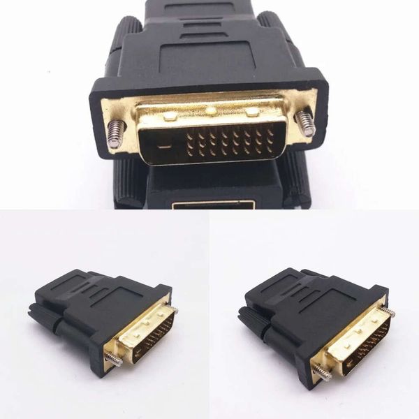 Nuovi adattatori per laptop Caricabatterie DVI placcato in oro Adattatore per computer DVI maschio 24+1 femmina DVI Revolution Adattatore femmina compatibile HDMI