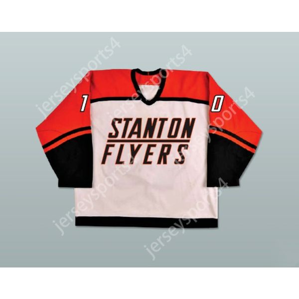 Personalizzato DEAN YOUNGBLOOD 10 STANTON FLYERS HIGH SCHOOL BIANCO HOCKEY JERSEY NUOVO Top cucito S-M-L-XL-XXL-3XL-4XL-5XL-6XL