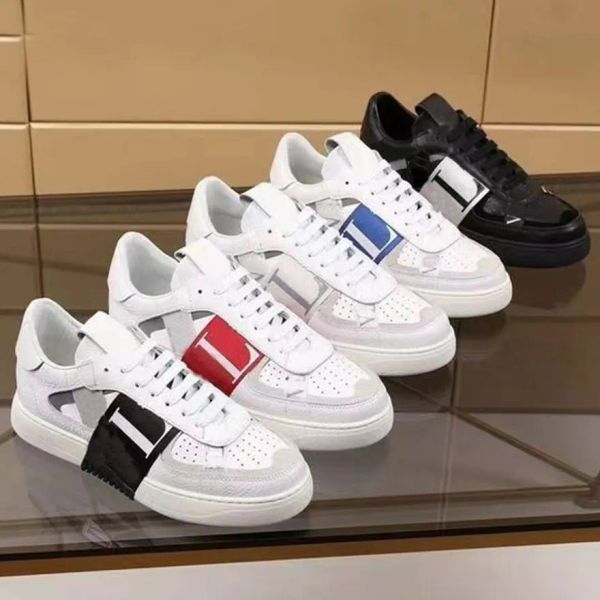 Designer tênis emenda punk baixo couro genuíno impressão plana branco preto chaussures esporte skateboarding treinadores casuais tamanho 35-46