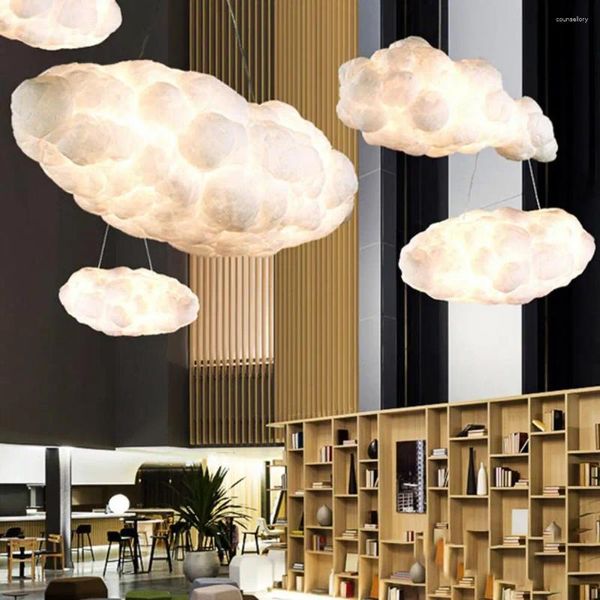 Pendelleuchten Wolkenlampe Zuverlässige Nachahmung Seide LED-Licht Wohnzimmer Superhelle Kinderzimmerdekoration