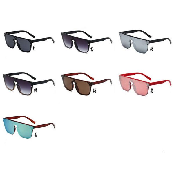 Оптовые дизайнерские солнцезащитные очки оригинальные очки открытые оттенки ПК рама мода Классическая леди зеркала для очков Unisex 7 Colors