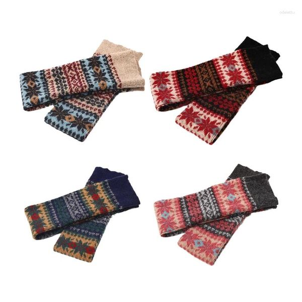 Frauen Socken Winter Warm Lose Stricken Hohe Über Knie Boot Manschetten Mode Mädchen Geschenk Gamaschen Leggings 37JB