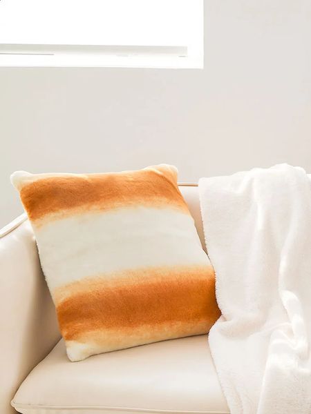 Yastık kasası yumuşak kürk yastık kapağı renkli ev dekoru atma yastık kapağı kabarık peluş oturma odası dekoratif yastık kılıfı yastık kılıfı 231214