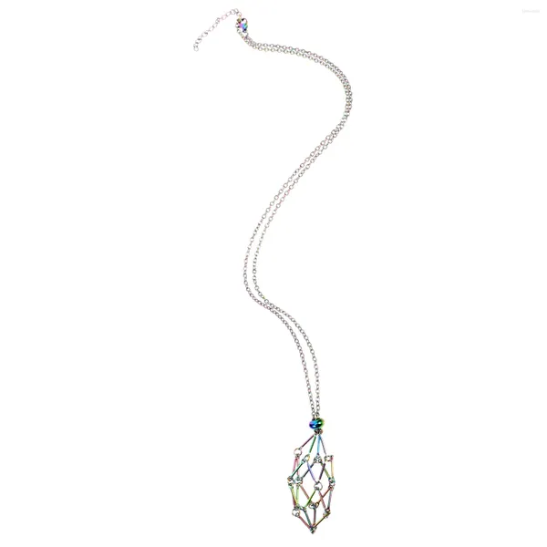 Подвески, хрустальный держатель для ожерелья, регулируемая каменная клетка, замена веревочного шнура, браслет «сделай сам»