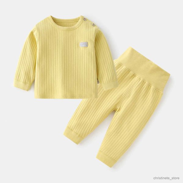 Kleidungssets Herbst Winter Thermo-Unterwäsche Anzug Baby Kleidung Sets Jungen Mädchen Pyjama Sets Baby Warme Nachtwäsche Bonbonfarben Kinderkleidung R231215