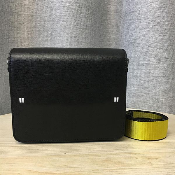 Sacos de designer turn-off couro genuíno amarelo cinta crossbody saco mais alta qualidade mensageiro listra diagonal binder bolsas fashio198b