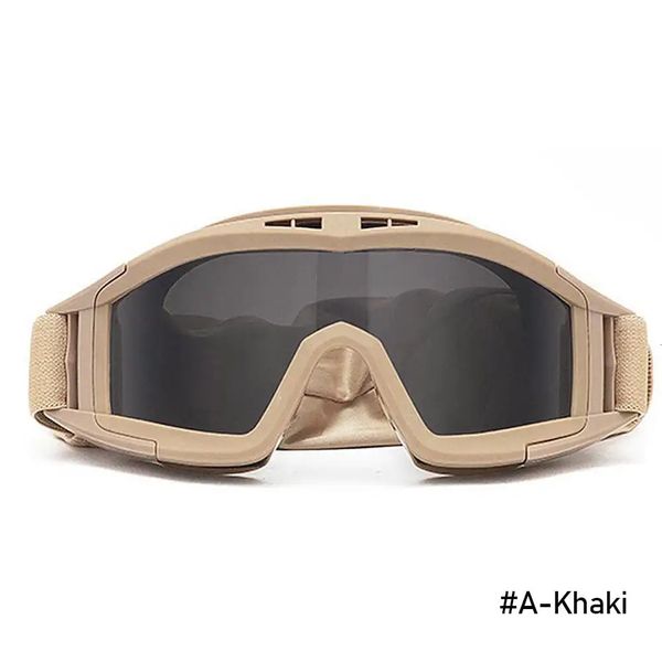 Уличные очки Тактические очки Desert Locust Army Fan Goggles CS Противоударные спортивные унисекс пуленепробиваемые мужские велосипедные 231215