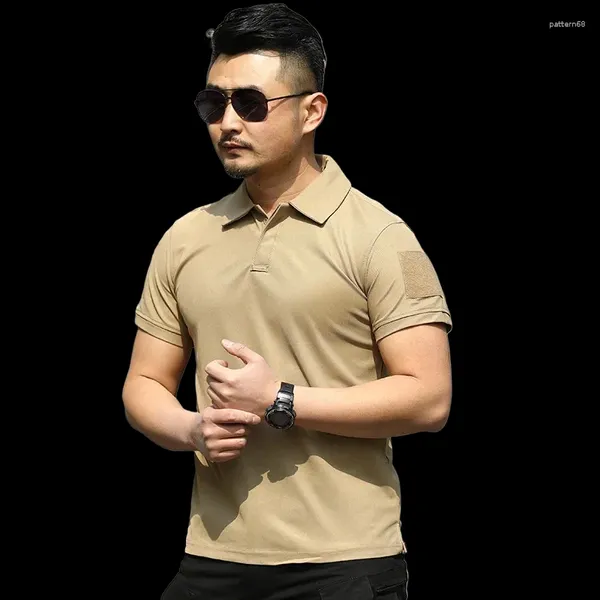 Camicie casual da uomo T-shirt delle forze speciali Tifoso militare Polo tattico a maniche corte sportivo