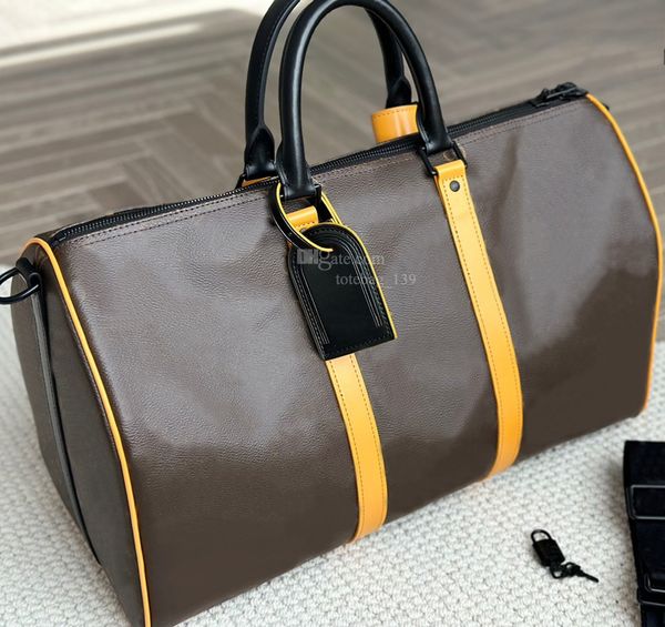 Designer-Einkaufstasche Keep All Duffel Bag Große Kapazität Handtasche Reisetaschen Männer Frauen Leder Gepäck Luxus Reißverschluss Seesack Designer Umhängetasche 45 cm 50 cm