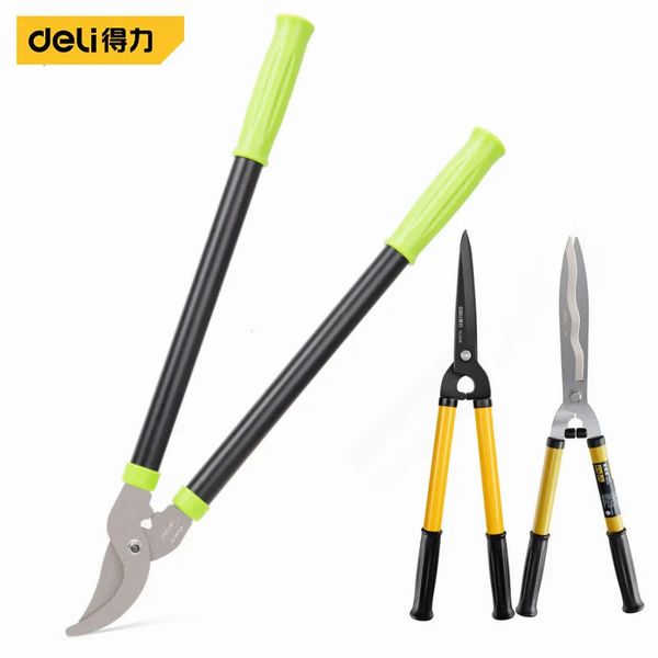 Ferramentas de poda Deli 1 Pcs Set Tesouras Cerca Tesoura Alta Ramo Ferramenta Jardim Grama Podador Cortador de Árvore Mão Doméstica 231215