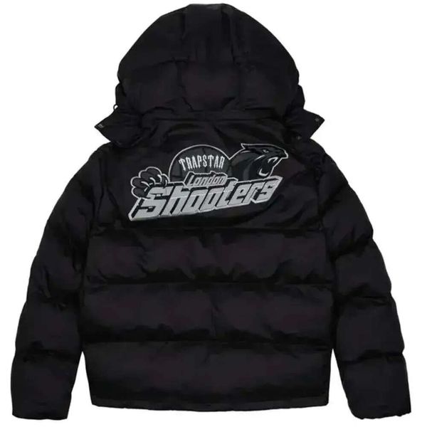 2023 Jaquetas Masculinas Trapstar London Shooters Com Capuz Preto Reflexivo Puffer Jaqueta Bordada Térmica Hoodie Homens Casaco de Inverno 688ssss Moda