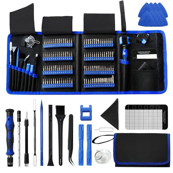 Chaves de fenda 142 em 1 conjunto de chave de fenda de precisão universal com kits de reparo magnético de 120 bits para Mackbook computador laptop PC 231215