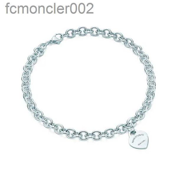 Beliebte Herzförmige Kreuz Schlüssel 925 Sterling Silber Halskette Armband Frau Schmuck Modische Einfache Memorial Day Hochzeit Party S9B2