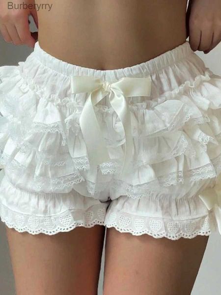 Shorts femininos mulheres plissado renda calcinha roupa interior em camadas calças de abóbora shorts bonito lolita bloomers babados pettipants saindo l231215