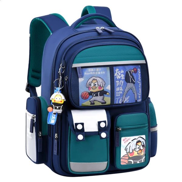 Mochila escolar infantil, mochila escolar primária para meninos e meninas de 1 a 6 anos, mochila para alívio da coluna 231214