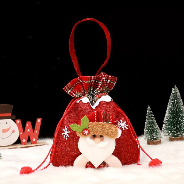 Squisita sacca di mela di Natale adorabile regalo per bambini in materia da zucchero zucca per imballaggi per la vigilia di Natale